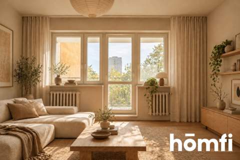3 lub 4 pokoje Metro Wilanowska Balkon