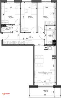 NOWA INWESTYCJA 4 pokoje balkon 76,85 m2 os. Mokre