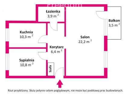 Mieszkanie 54 m2 1 piętro Koło Tulipanowa
