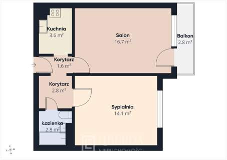 2 Pokoje Piwnica Balkon Duży parking Świetna lokalizacja