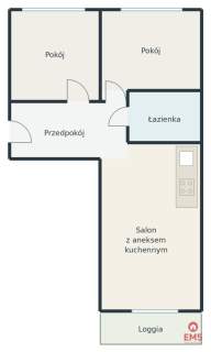 3 pokoje z balkonem - Zielone Zaścianki
