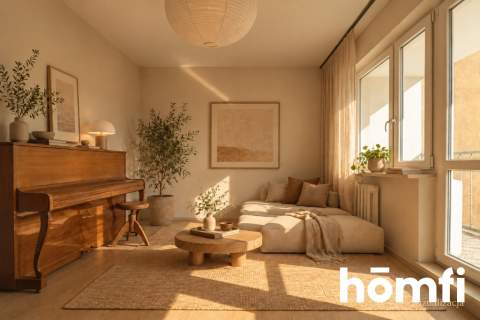 3 lub 4 pokoje Metro Wilanowska Balkon