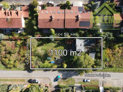 Działka budowlana o pow. 1100m2 / ul. Mazowiecka, Parkitka