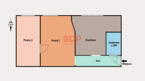 Pełna własność 2 pokoje 42,2 m2