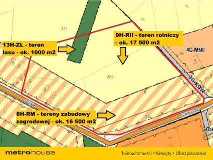 3,63 ha - Dom 264 m stodoła, Woźniki