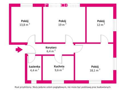 4 pokoje 85,40 m ul. Grunwaldzka Wyrzysk