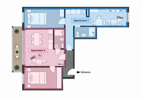 Gotowiec inwestycyjny 2x 2-pok CENTRUM 7% ROI