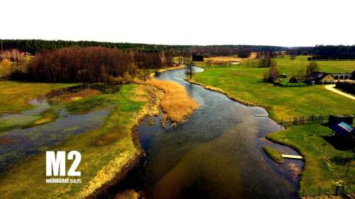 Działka rolna z linią brzegową rzeki Ełk