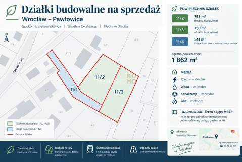 Pawłowice / Działki budowlane / 5 min od parku
