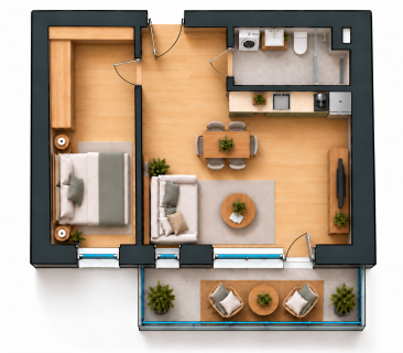 GOTOWY APARTAMENT 500 m OD PLAŻY Duży balkon wśród zieleni