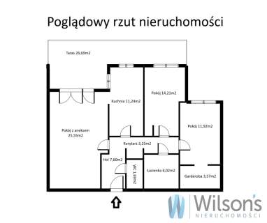 3 pok - Mieszkanie na sprzedaż z tarasem, Bemowo