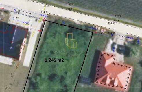 Żerniki Wrocławskie, działka budowlana 1245 m2, media