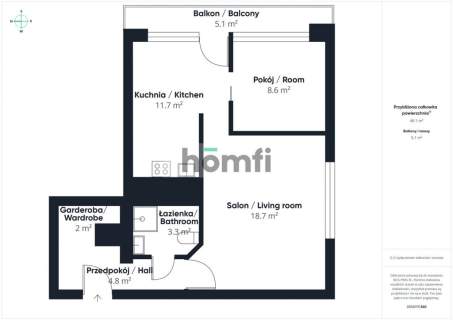 TYSIĄCLECIA NOWE 2 POKOJOWE BALKON PARKING
