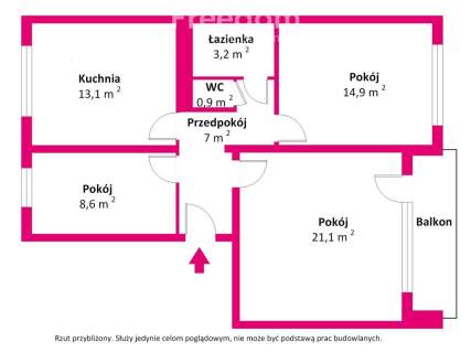 Mieszkanie do remontu 3 pokoje oddzielna kuchnia Chodzież