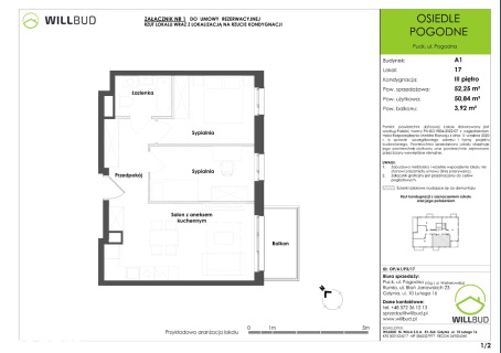 3-pok. 51m duży balkon Pogodne Puck