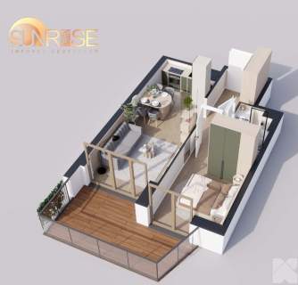 Sunrise Park Mieszkanie nr 4.5 2 pokoje 39,43 m2 balkon 