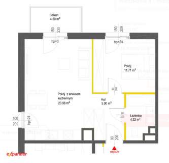2 pokoje balkon 45m2 Nowa Huta Mistrzejowice -76 tys TANIEJ