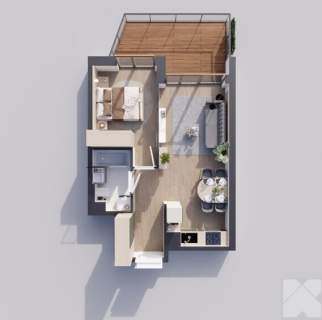 Sunrise Park Mieszkanie nr 2.5 2 pokoje 39,43 m2 balkon