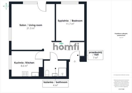 52 m2 2 pokoje Balkon Nowy Świat