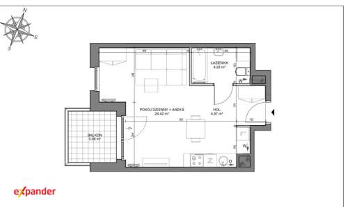 Apartament 33,52 m nad Motławą Blisko Starego Miasta