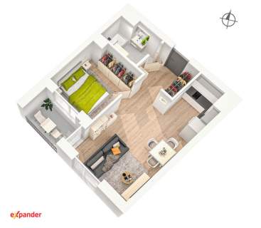 Gotowy Apartament 2 pokojowy przy Sky Tower/ Loggia