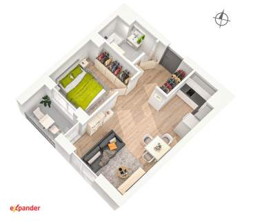 Gotowy Apartament 2 pokojowy przy Sky Tower/ Loggia