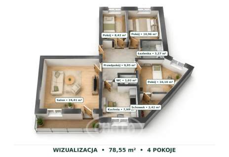 4 pokoje/pełen rozkład/winda/Orzechowa/Gaj