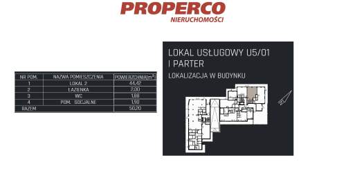 Lokal, 49,48m2, parter, Jędrzejów