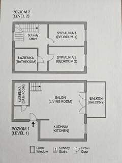 FELIŃSKIEGO DWUPOZIOMOWE 63 m2 3 POK 2 ŁAZIENKI