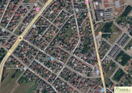 Działka z dwoma budynkami i garażem - centrum Łukowa