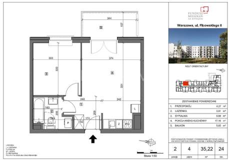 Wynajmij 2-pokojowe mieszkanie na Żoliborzu balkon, garaż
