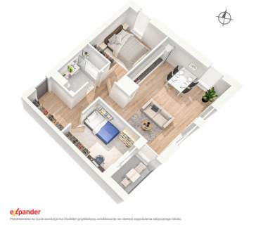Nowy Apartament 3-pokojowy blisko Skytower Krzyki Centrum