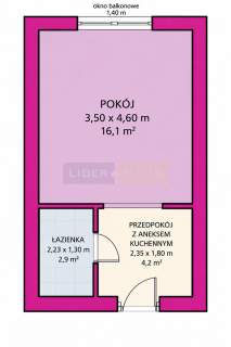 KAWALERKA NA WOLI DUŻY BALKON BLISKO METRA 23,23 m 399 000 Z