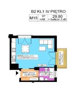 Mieszkanie 1 pok., 29,8 m2, I piętro, Na Stoku