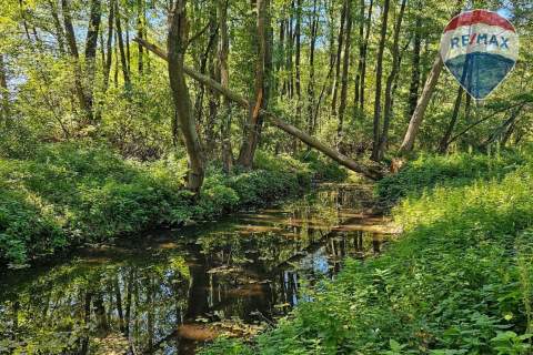 Działka budowlana 1931m2 z lasem nad rzeczką