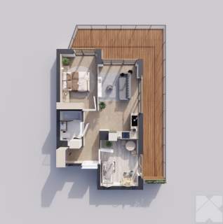 Sunrise Park Mieszkanie nr 1.5 3 pokoje 47,41 m2 balkon