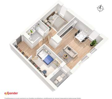Apartament 3-pokojowy 10 piętro blisko Skytower Krzyki