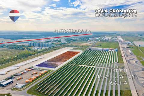 Działka inwestycyjna z PnB przy A4 23.812 m 