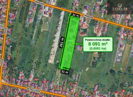 Budynek dwulokalowy z działką budowlaną 8000m2 