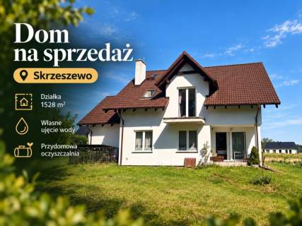 Dom przy lesie 1528 m działki Skrzeszewo