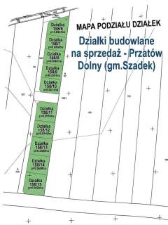nieduże działki budowlane z MPZP/Przatów Dolny/gm. Szadek/Łódź...