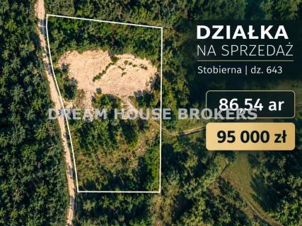 Działka leśna na sprzedaż, 8654 m2, Stobierna