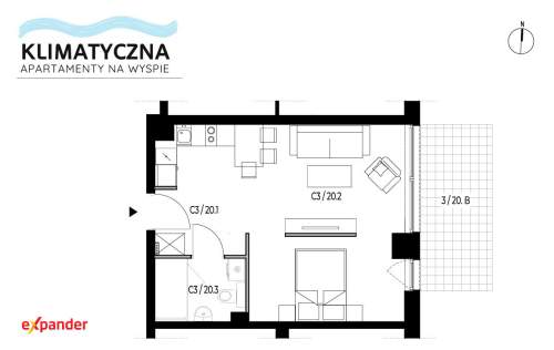 Przedsprzedaż 47m2 2 pokoje VAT 23% wyspa Sobieszewska