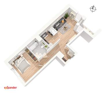 Gotowy Apartament 2 pokojowy przy Sky Tower/ Loggia