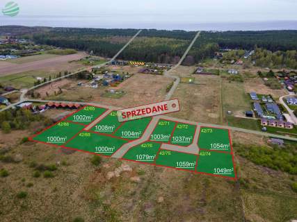 Działka budowlana 1054m Rusinowo media I kompleks