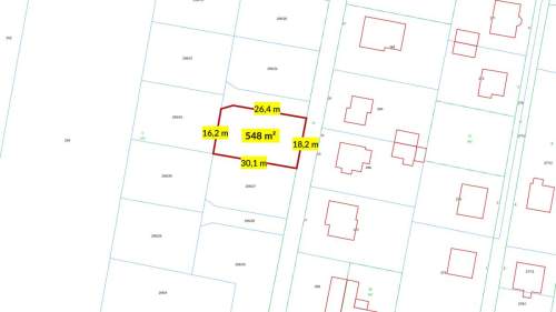 Działka budowlana Strzebiń 548m2 Woda kanalizacja