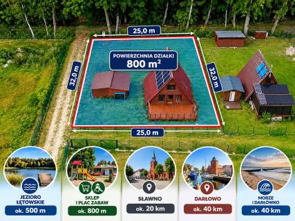 Domek nad jeziorem Łętowskim 64 m Działka 800 m