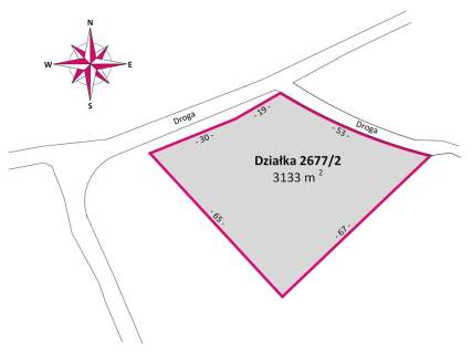 Działka 31,33 ar Borek Stary