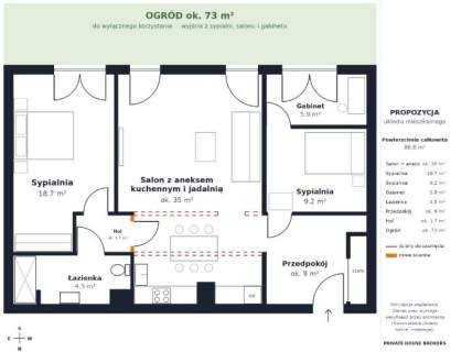 Mieszkanie z ogrodem 73m Bonarka Promocja do 30.11