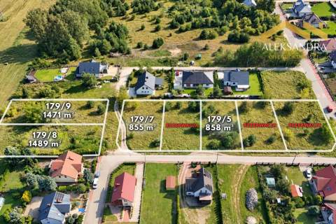 7 działek budowlanych w Koszarówce MPZP Powierzchnie 853-1489...